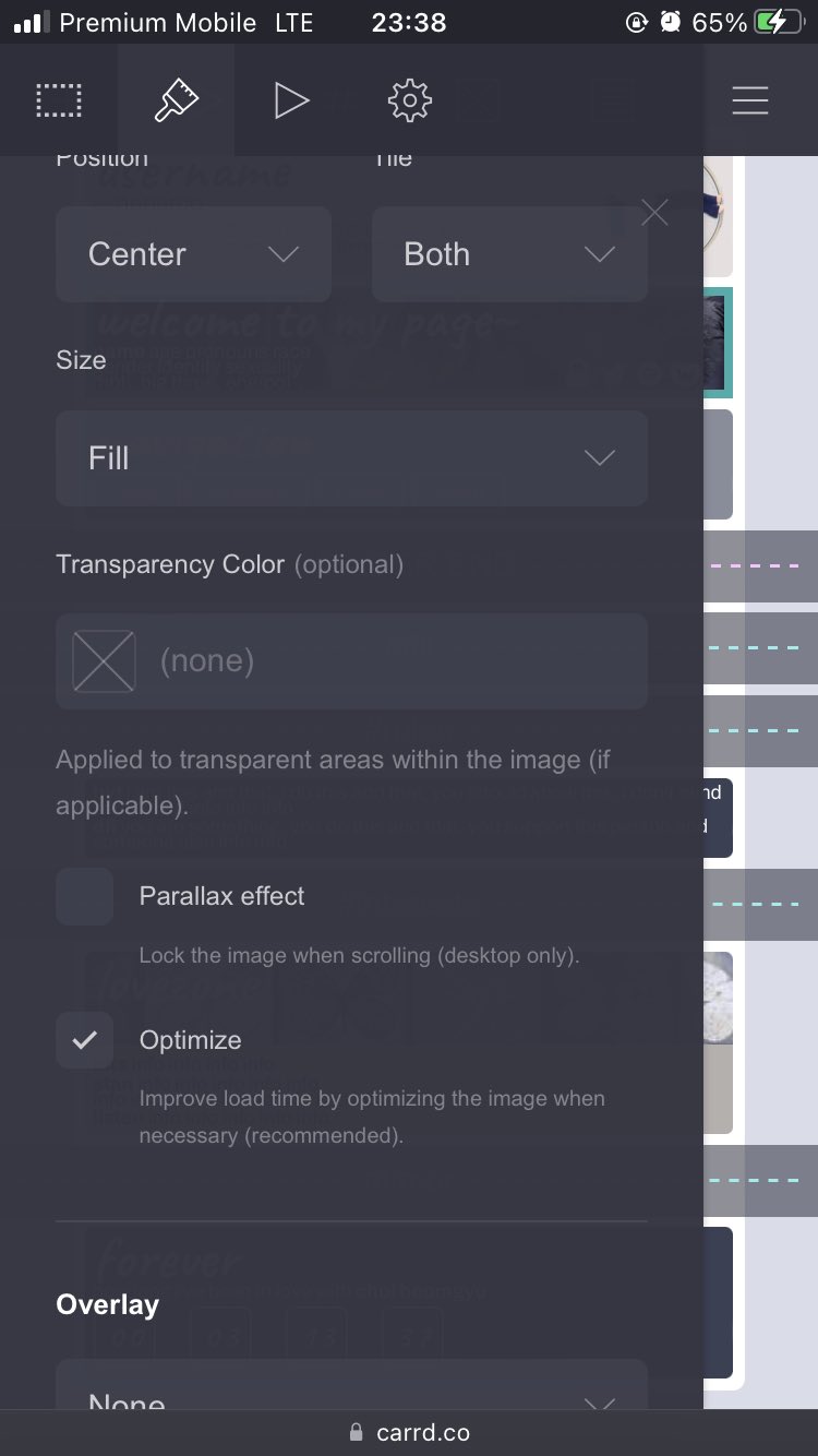 carrd helper on Twitter "2nd container settings cont. https//t.co