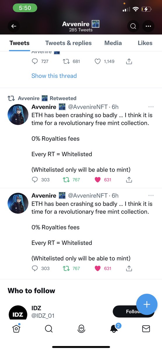 realryanblair's tweet photo. @AvvenireNFT Done! https://t.co/qjUfVBTjtj
