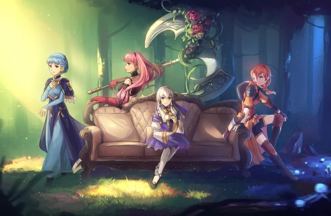some past fe3h works... trying to remain spoiler-free for now, but really excited to play few3h on launch day! 