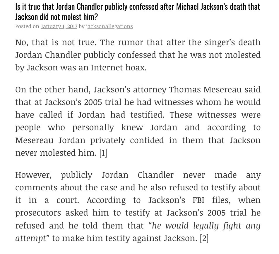 FAQ: Did Jordan Chandler (1993 allegations) confess he lied after MJ’s death?