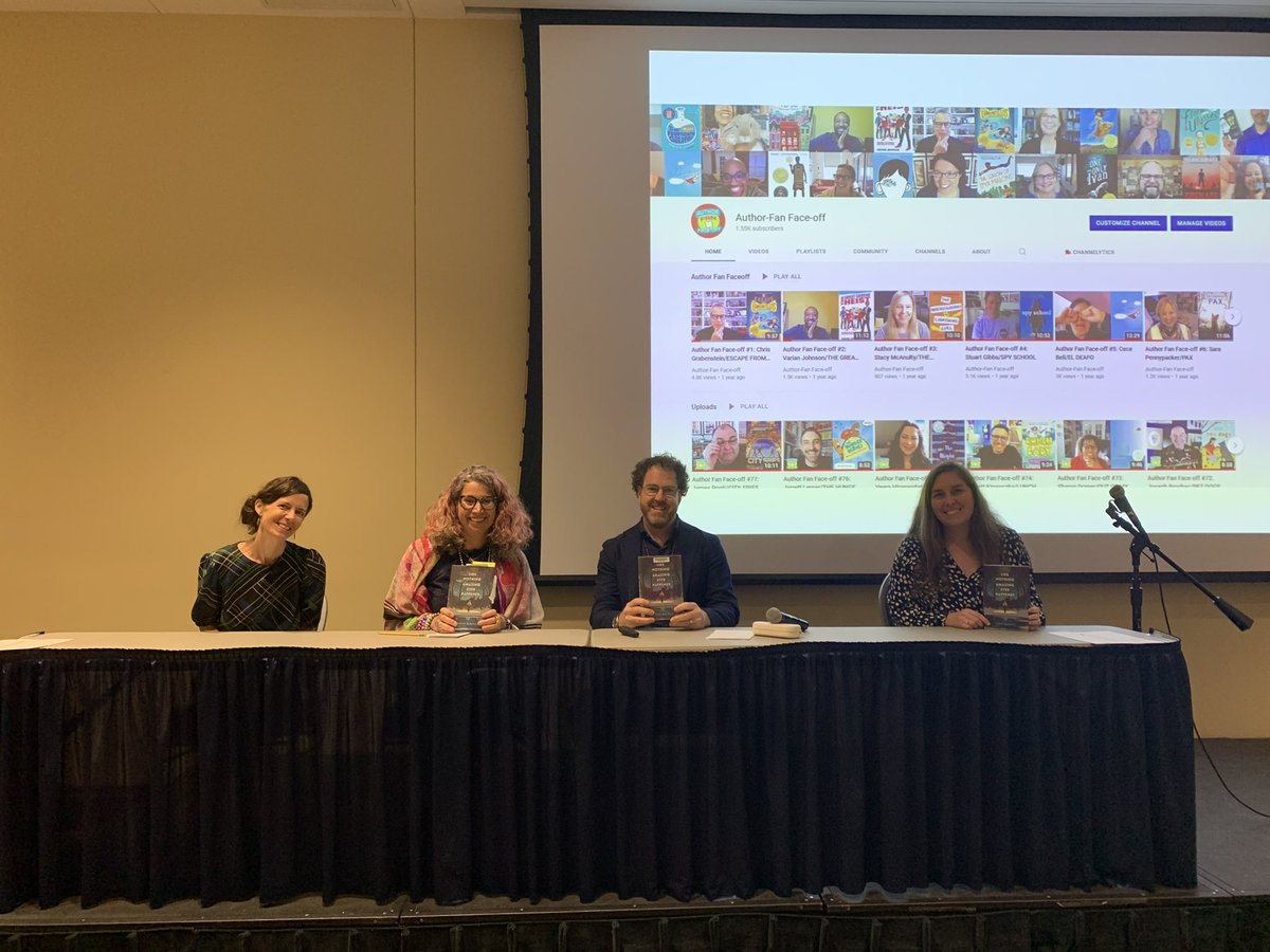 staceybethr's tweet photo. Thank you @ASLAlib for today! I loved meeting all the awesome Alabama school librarians and doing our first live #AuthorFanFaceOff with @EmilyBlejwas and a super fan! https://t.co/Ka1WP2CWmj