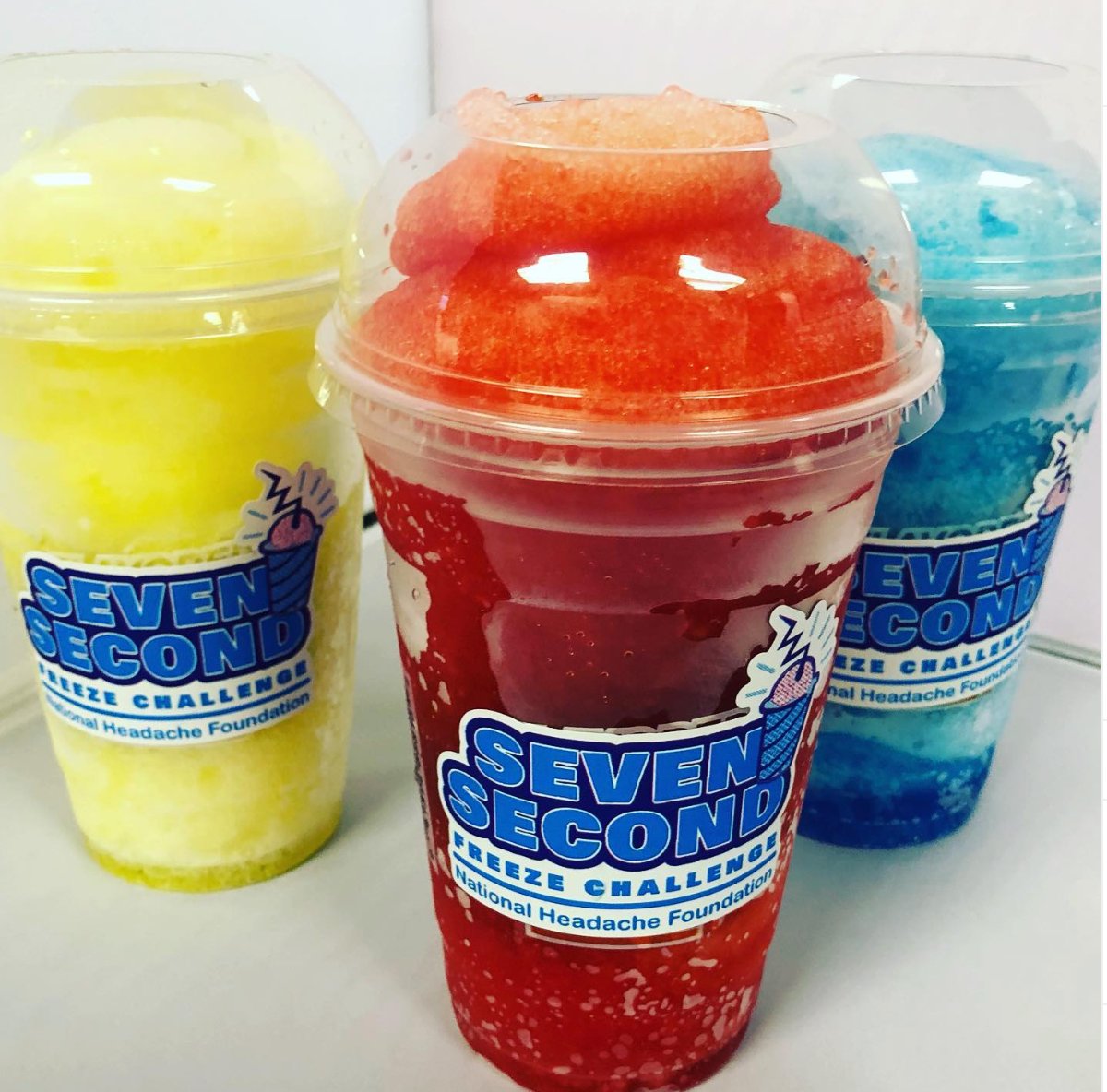 NHF's tweet photo. The NHF challenges @KathyHilton @KhloeKardashian @SerenaWilliams (people w/ migraine) to take the 7 Second Freeze Challenge to donate and raise awareness for migraine and headache disorders. You don't have to get brain freeze! https://t.co/kip45hTqwH #nhfreeze #freezechallenge https://t.co/gm9tlndspz