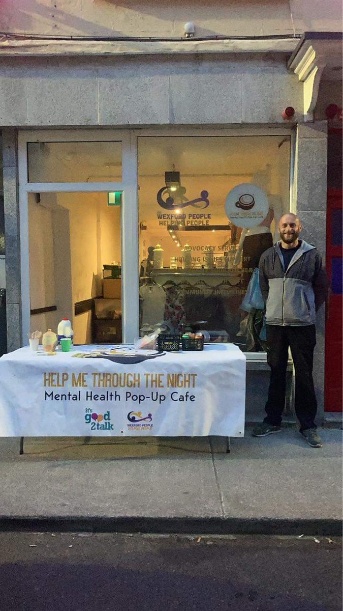 Our volunteers are out tonight from 10pm-2am tonight (Monday) in our new premises in Anne Street - Wexford opposite the Credit Union
If you are in need of a chat feel free to call down. The kettle is on 😊
💜💛
#HelpMeThroughTheNightCafe
#MentalHealthCafe
#MentalHealth
#Wexford