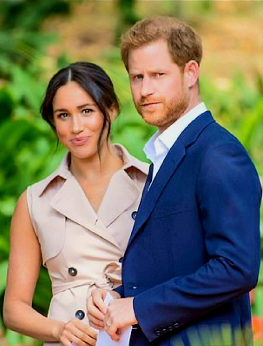 HazznMeg's tweet photo. After the Sussexes' SA tour, The Fail in particular used this pic to accompany many of their problematic/controversial Harry &amp; Meghan headlines. Having Meghan look as though she's revelling in the mischief she was accused of to their audience...wonder what they were up to.🤔 https://t.co/Cj3jcxVjQC