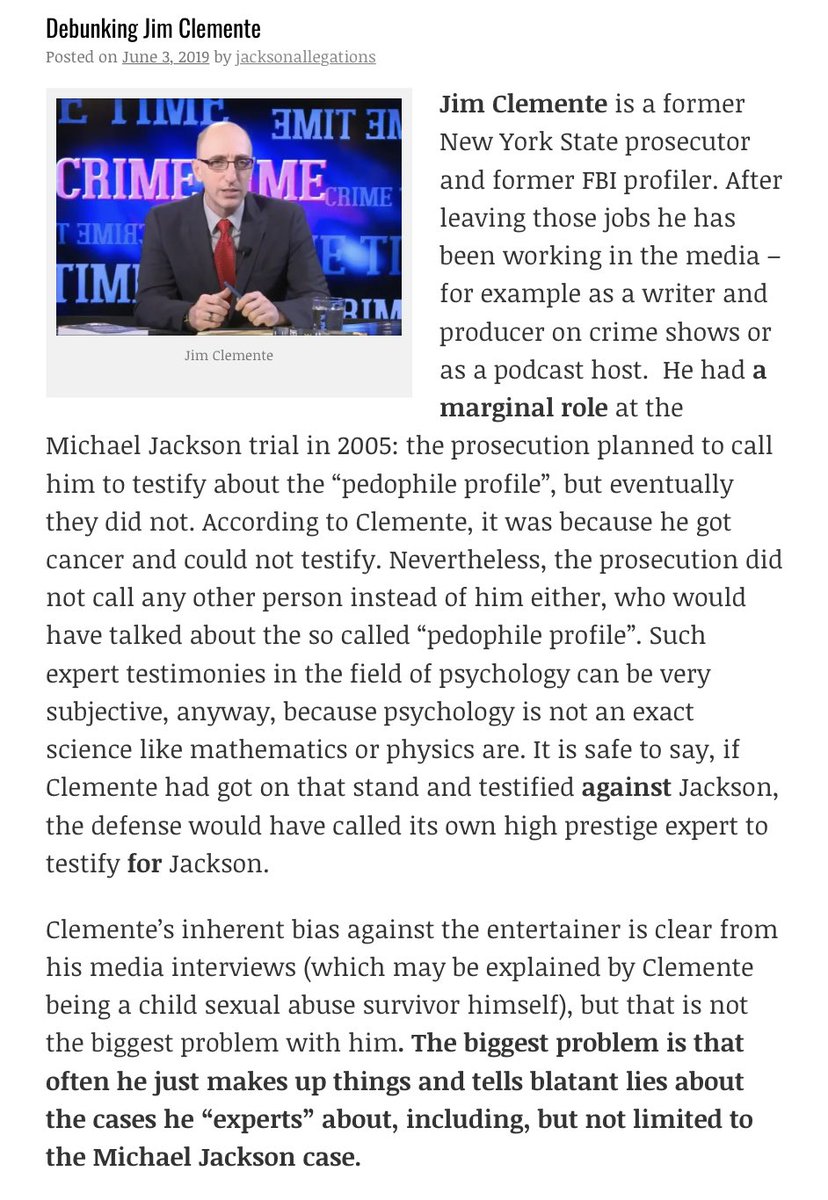 Debunking prosecutor Jim Clemente claims 1/3