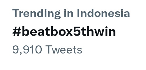 nadeurim's tweet photo. #beatbox5thwin masih trending di indo https://t.co/g0cf9x5a5q