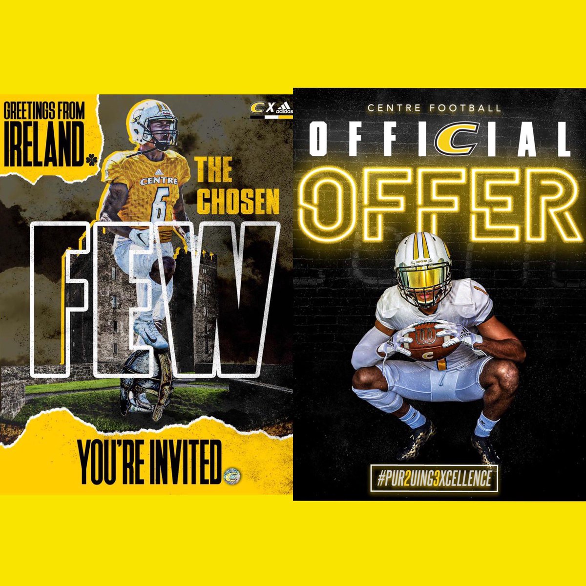 OllieCarter23's tweet photo. Thank you to @CentreFootball for an amazing visit this weekend and I am grateful to receive my first college football offer from @CoachAndyFrye https://t.co/CPW9YboZfK