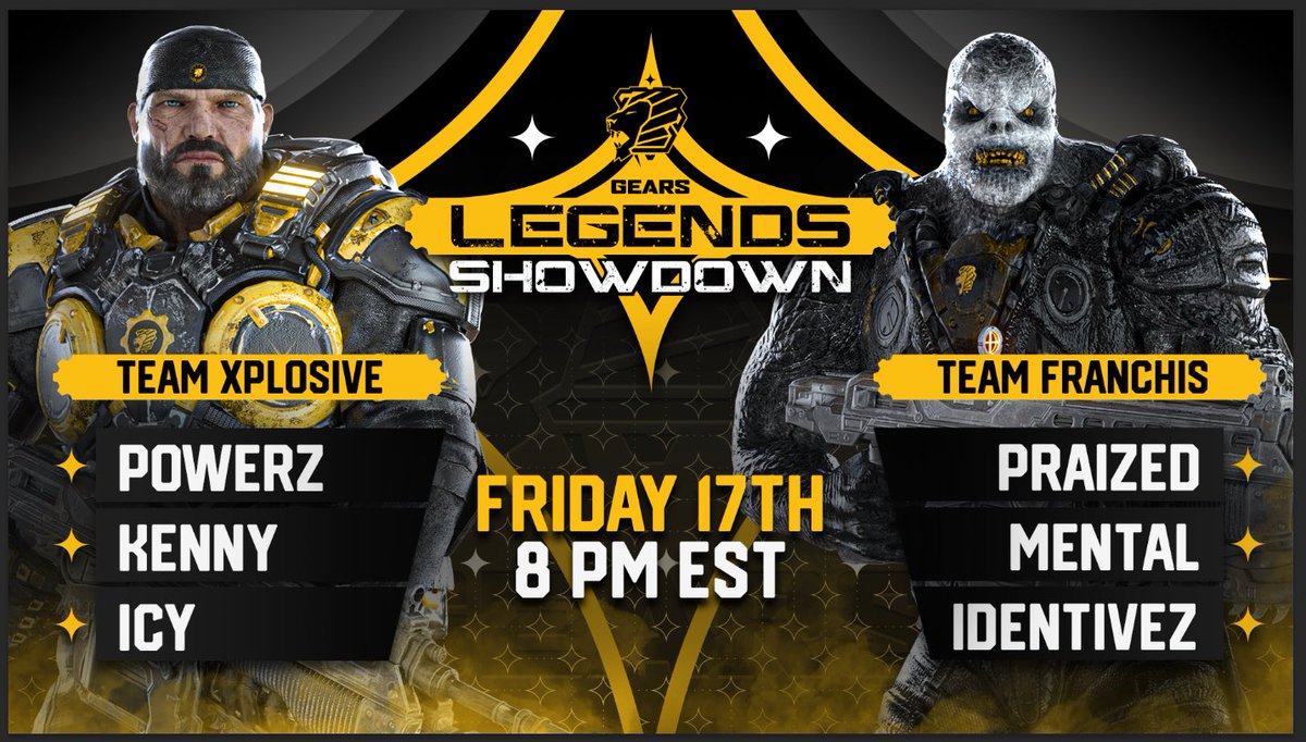 The legacies of <a href="/GearsEsports/">Gears Esports</a> are making one final return...

This Friday, the Legends Showdown will be the last showmatch before we close the curtains temporarily.

Are you with Team <a href="/Xplosive/">Xplosive</a> or Team <a href="/FraNChlS/">Jose L Mavo</a>? ⚔️