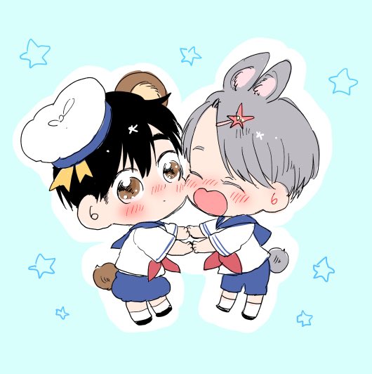 勝生勇利 「ぴと🐻🐰 」|🍣のイラスト