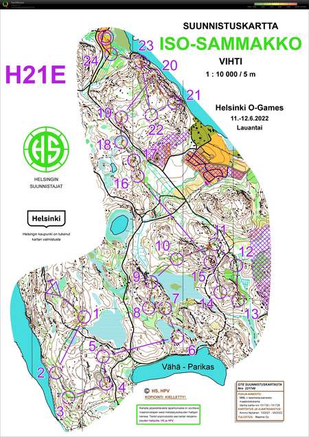 Helsinki O Games Middle - June 11th 2022 - Orienteering Map from Janis Tamuzs https://t.co/3PgNtgYJbU https://t.co/FJY5GBHZgd