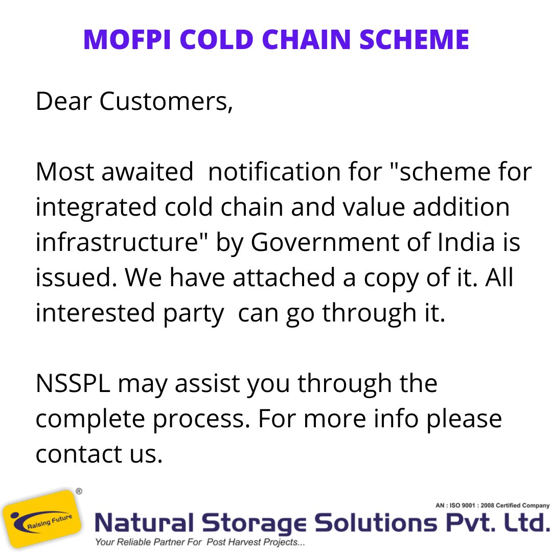 coldstoragemfg's tweet photo. https://t.co/rgP2rAyIQn

#subsidy #coldchainsheme #coldstorage https://t.co/NjxOQnGCOX