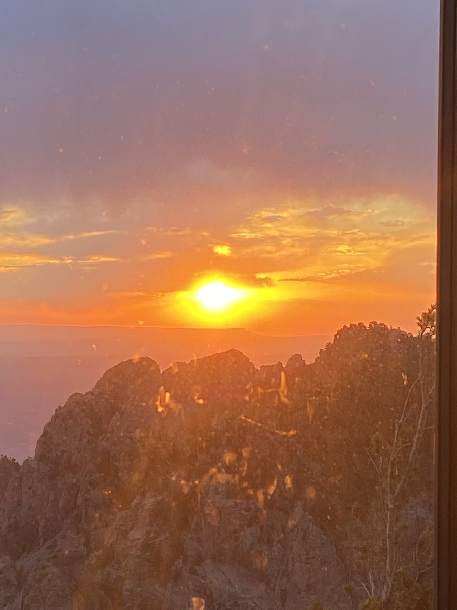 Sunset from 10,000 feet at the peak of the Sandia Mountain … what a view …