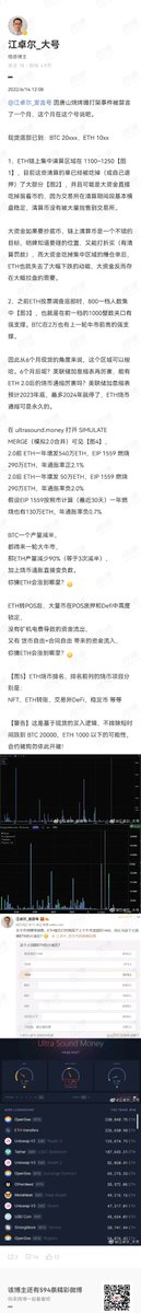 Jiangzhuoer2's tweet photo. 现货底部已到：BTC 20xxx，ETH 10xx

1、ETH链上集中清算区域在 1100~1250【图1】，目前这些清算的单已经被吃掉（或自己退押）了大部分【图2】，并且可能是大资金直接吃掉留着币的，因为交易所在清算期间段基本横盘稳定，清算币没有被大量抛售到交易所。

大资金如果要抄底币，……【剩余部分见附图】 https://t.co/yeAxOzC0in