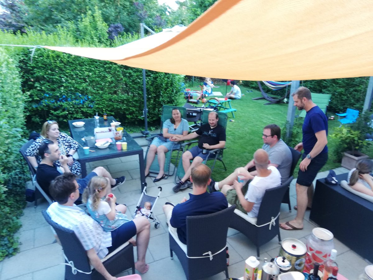 JanoschekMarc's tweet photo. Last weekend we had our traditional annual @cqumatUZH group BBQ in our backyard together with all families and collaborators @GuguchiaZurab and Daniel Mazzone. Great fun to have everybody hang out ranging in ages from a few month to a few decades. #team #family https://t.co/fj7KZZh1UT
