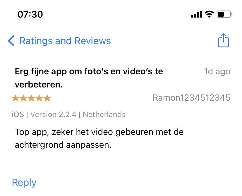 thephocusapp's tweet photo. Motivating review of the day:
“Very nice app to improve photos and videos.  

Top app, definitely adjust the video happening with the background” https://t.co/YdoMWoqjdT