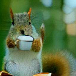 I have gotten hooked on the Dall-E craze. It has massive potential for generating profile pictures, art references, and album covers. Now to decide which squirrel drinking coffee picture I wanna use.  huggingface.co/spaces/dalle-m…