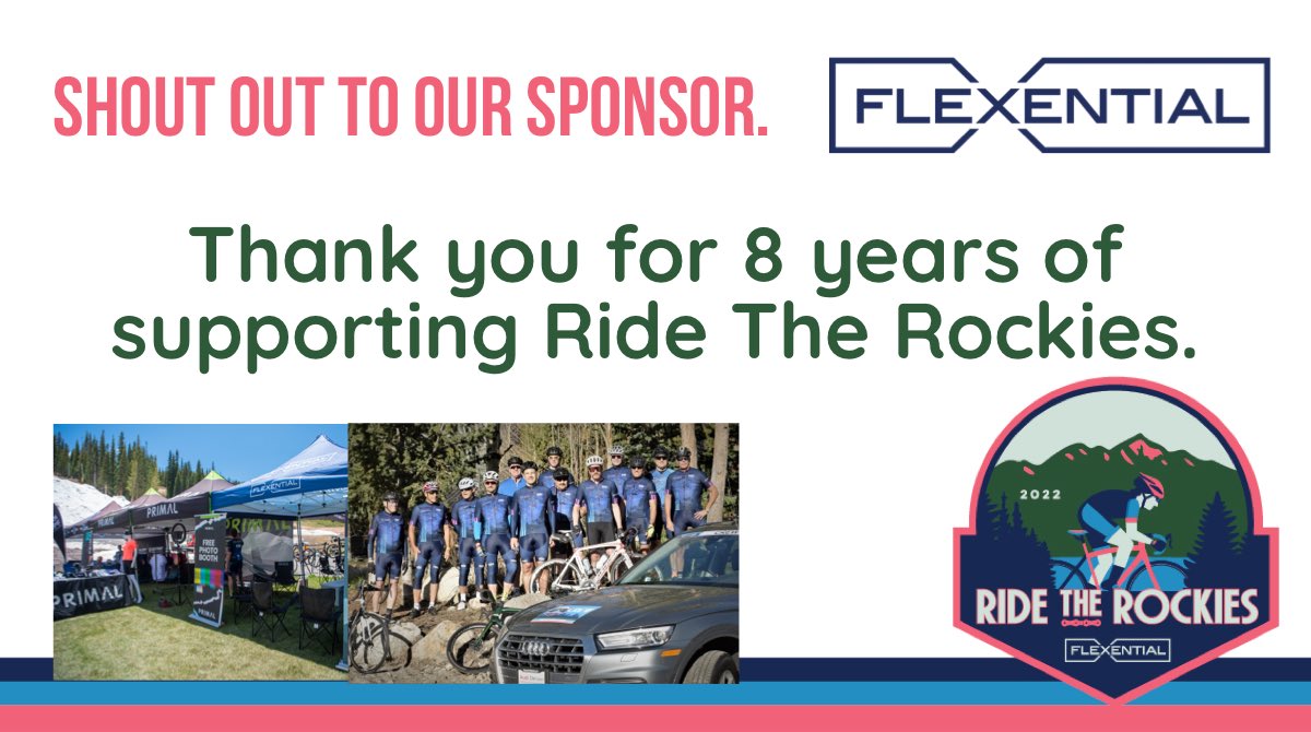 RideTheRockies's tweet photo. Thanks to our sponsor Flexential for supporting Ride The Rockies for 8 years. 🚲 • #flexential @flexential •
#RTR2022
#RideTheRockies
#RideTheRockies2022
#ColoradoBikeTour
#colorado https://t.co/d20GXYReso