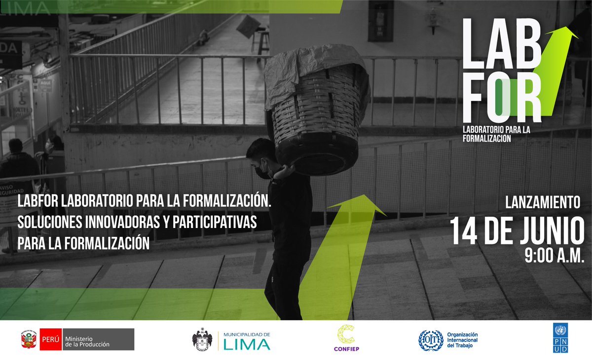 PNUDperu's tweet photo. Más de 7 de 10 de personas se ven hoy afectadas por la #InformalidadLaboral en Perú. Es tiempo de cambiar esto.
Mañana únete al lanzamiento del primer Laboratorio para la Formalización #LABFOR del país ✳️ https://t.co/Ql3VS7Wnqj https://t.co/OnmFR9idhS