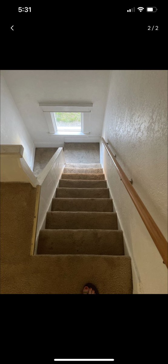 SarahCuster12's tweet photo. @AirbnbHelp these stairs were conveniently left out of a listing I booked. My elderly mother couldn’t even access the bathroom or bedroom. I left immediately and messaged host and you. You’re not following your own cancellation policy. https://t.co/6guL8quu51