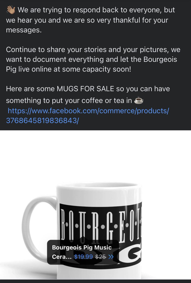 FVHollywood's tweet photo. Looks like The Pig will be selling off some of their decor, they also have mugs available (pic of post on their fb). I’ve included the link to their ig page below. #ThatMirror #ThoseLoveseats … https://t.co/D73GCAERTL https://t.co/Q33T1bwiql