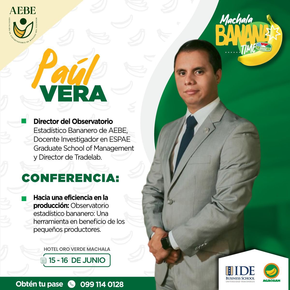 TradeLabEC's tweet image. 📌 Conferencia: “Hacia una eficiencia en la producción”.
👨🏻‍💻Dictada por: Paúl Vera (Director del Observatorio). 
🗓Desde: 15 junio 
🏨Oro verde - Machala 
ℹ️ 0991140128