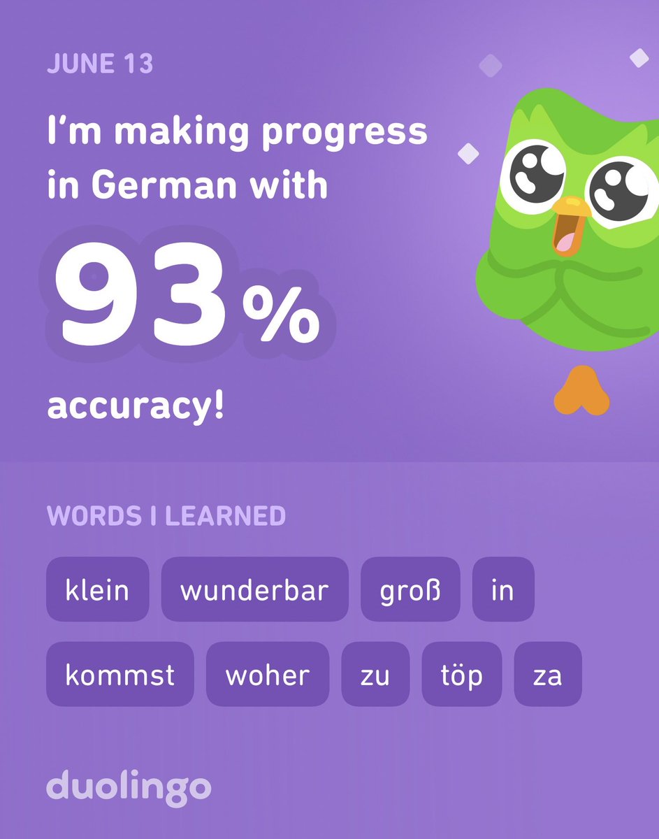 BRPMD's tweet photo. I’m learning German on Duolingo! It’s free, fun, and effective. Join me? https://t.co/4z1MKm0V9D https://t.co/C1guXbYg5j