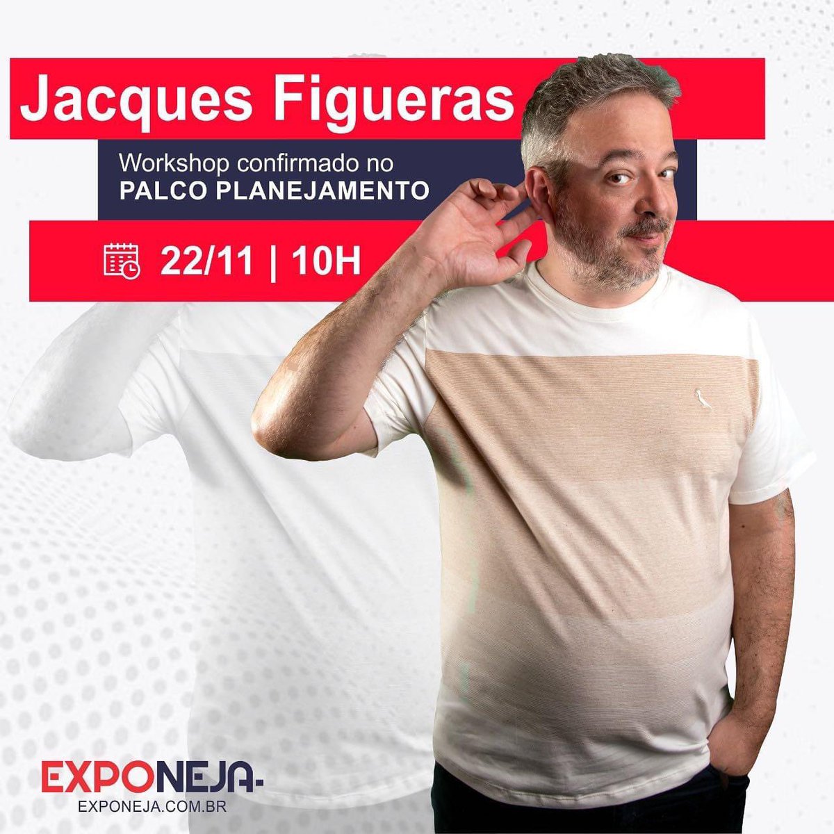 exponeja's tweet photo. Continuando em planejamento de carreira, vocês sabem que temos três Workshops incríveis na Exponeja 2022 é um deles é do @Jacquesfiguera1 .

Passaportes em https://t.co/g3Py79Tggr

@Jacquesfiguera1 na @exponeja 
🗓 22/11 (terça-feira)
⏰ 10 horas

#exponeja #goiania https://t.co/z6XBf6TfQF