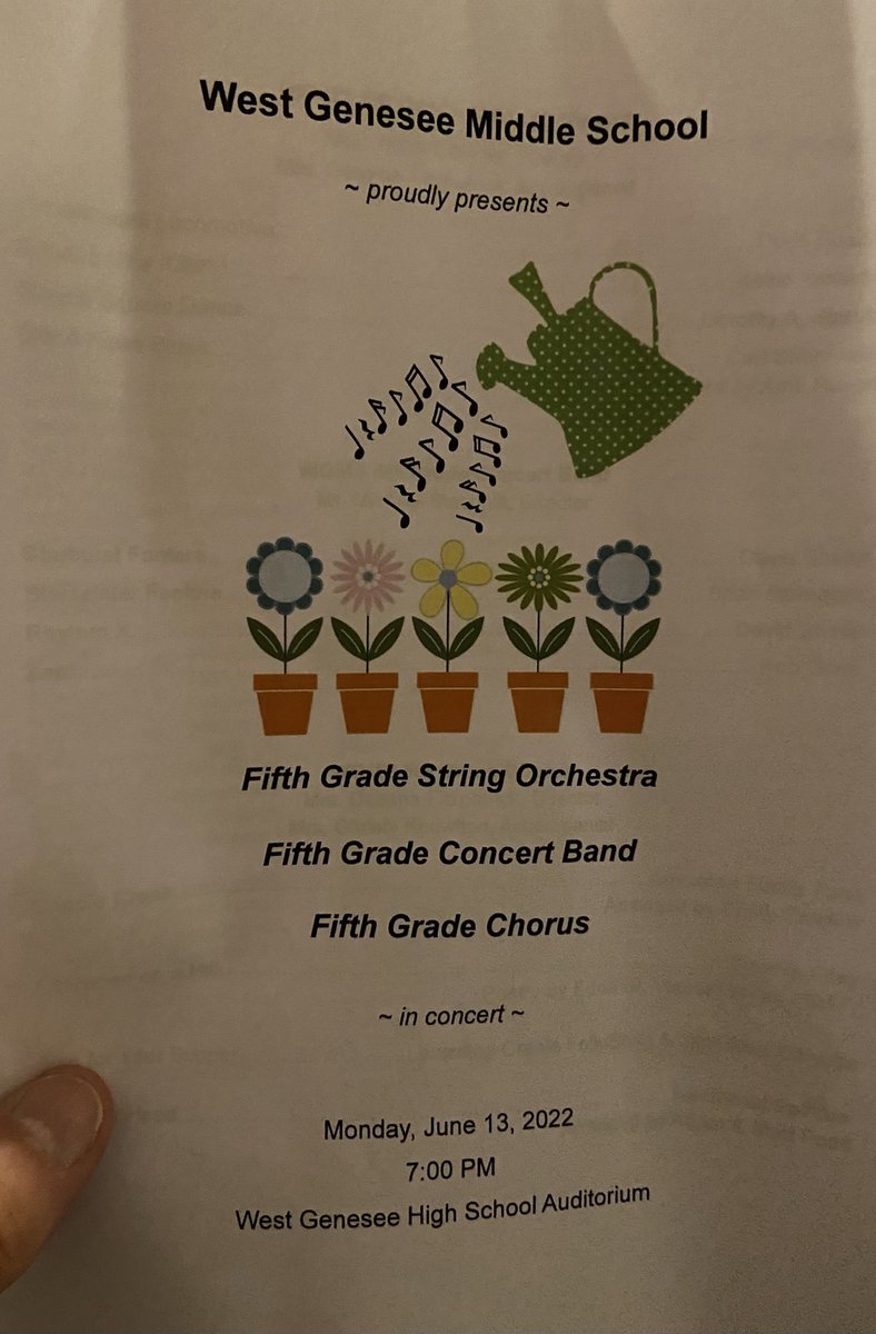 jdbillscnzm's tweet photo. What a great concert from Grade-5 Orchestra, Band &amp; Chorus (Th/Fri)! There is such a bright future in WG Fine Arts as our younger student-musicians flourish! ⁦⁦@ChristyRuthie⁩ ⁦⁦@WGFineArts⁩ ⁦@MrsDFitzpatrick⁩ ⁦@MrsCheney⁩ ⁦@WestGeneseeCSD⁩ https://t.co/I36COXeVQD