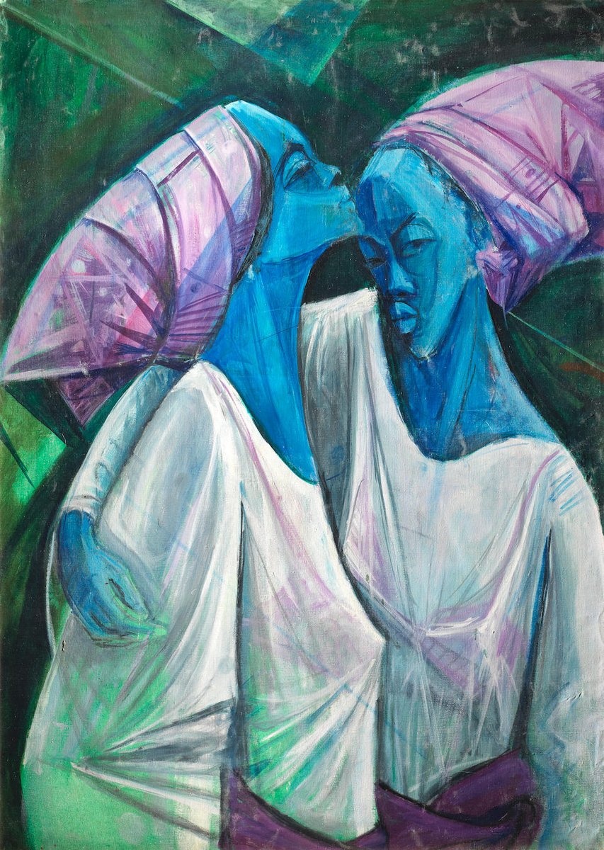 TambayObenson's tweet photo. Further exploration... the paintings of Yusuf Grillo, the late Nigerian contemporary artist who died almost a year ago. H/T @dejitoye https://t.co/4ssPxXL5Pz
