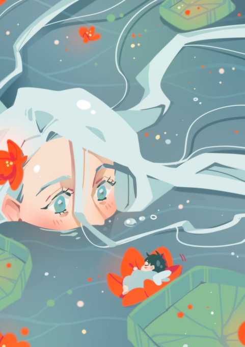 「blue eyes swimming」 illustration images(Latest)