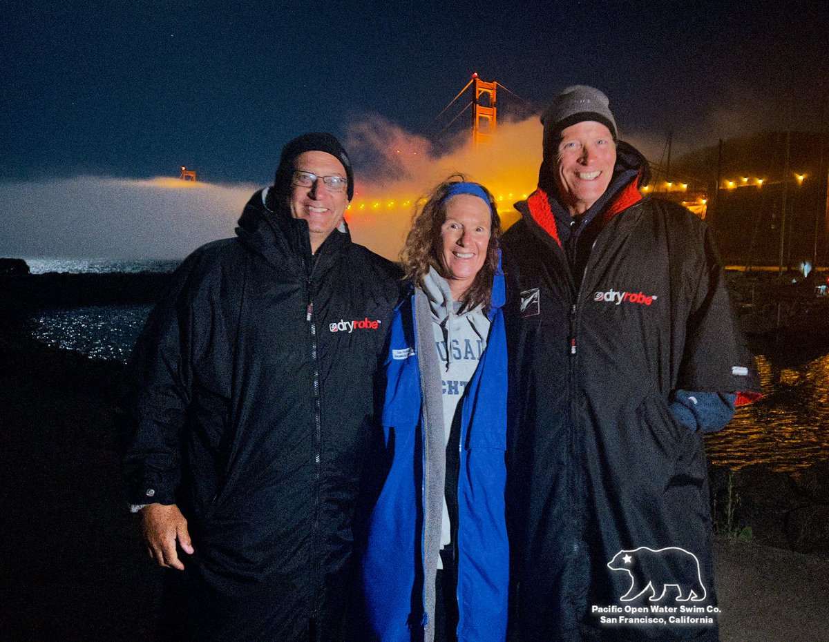 Our 60th Anniversary Anglin Brothers Alcatraz Escape swim was fogged out Saturday night. ☹️ Fortunately, we swam it a couple of nights earlier when the currents were as similar as we could duplicate from that night sixty years ago… @jacquestuset <a href="/SuzanneHeim/">Suzanne Heim</a> @neddenison