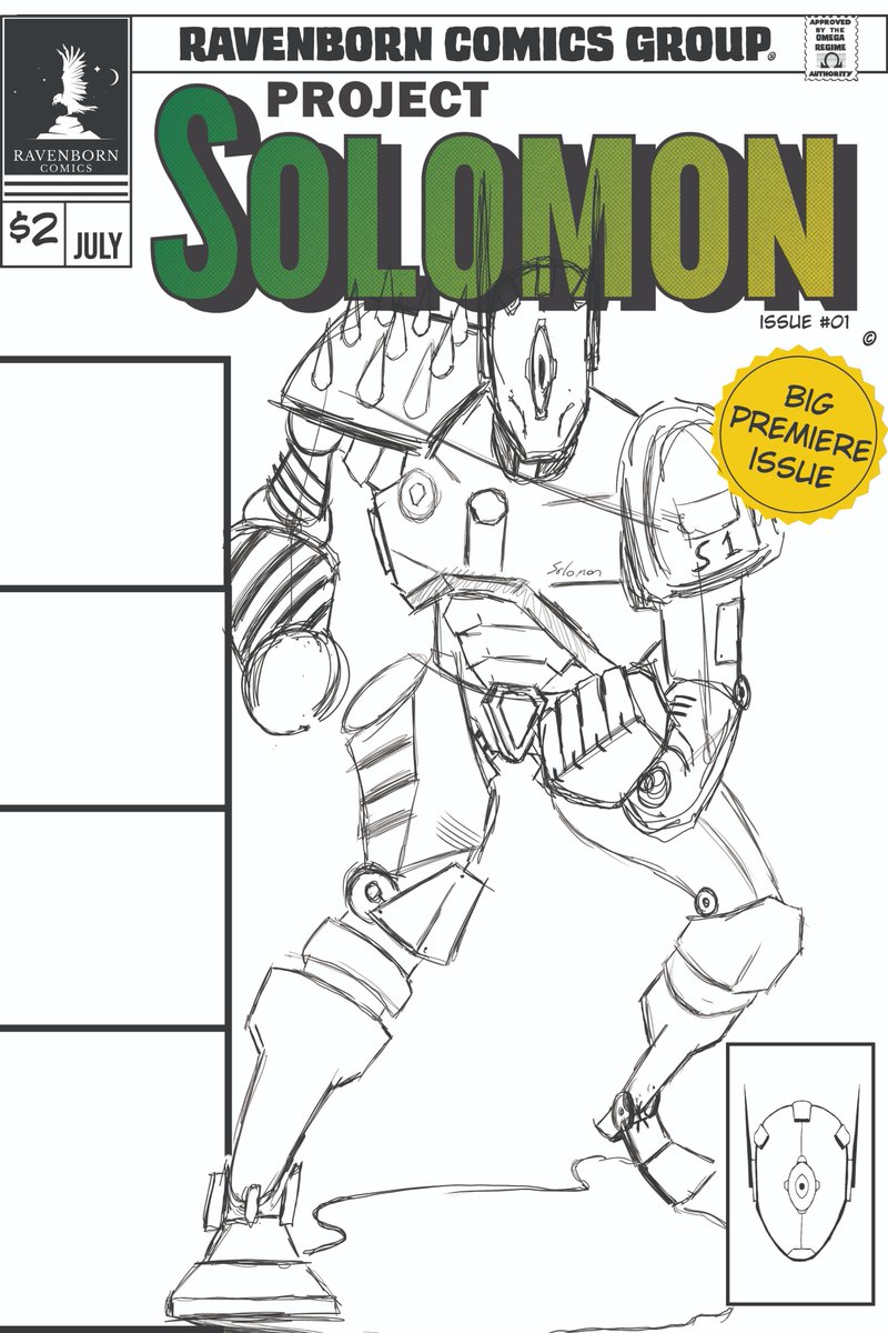 eli_mcgirr's tweet photo. Haven't posted about Solomon in a bit so here is a WIP of Cover B! Inspired by Iron Man #126! 
#ProjectSolomon #IndieComics #WIP https://t.co/huaPZVYLru