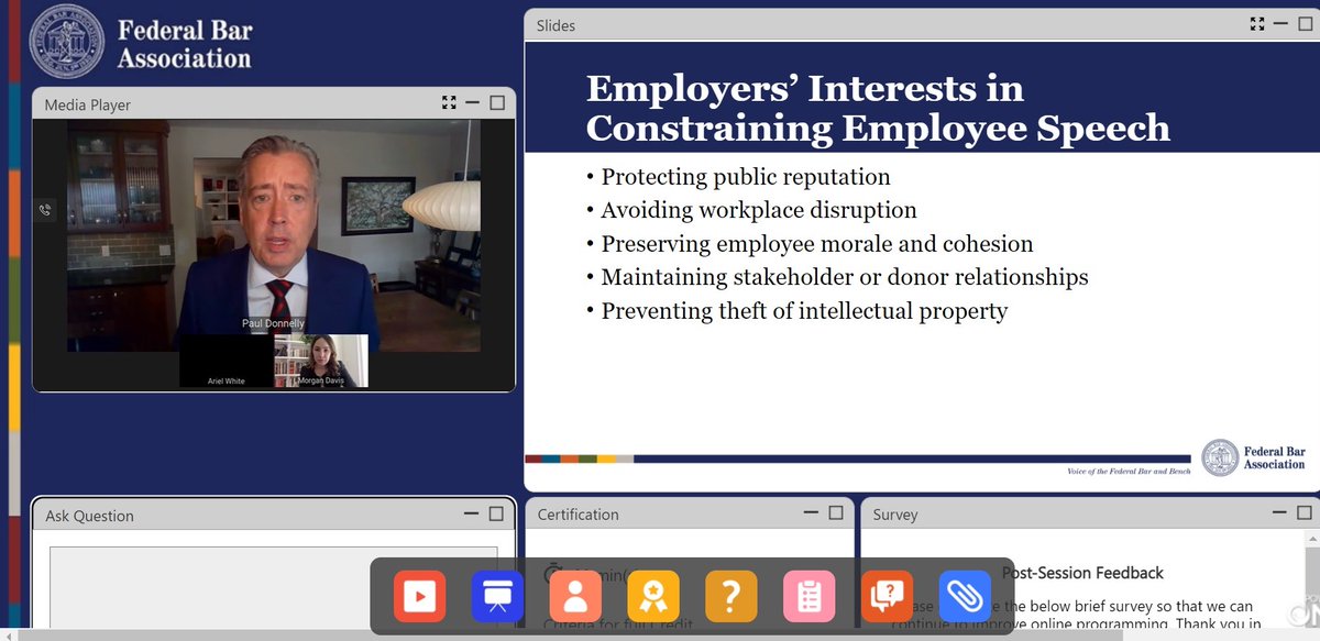 Thank you to everyone who attended our recent webinar co-sponsored by the FBA Corporate and Association Counsel Division
