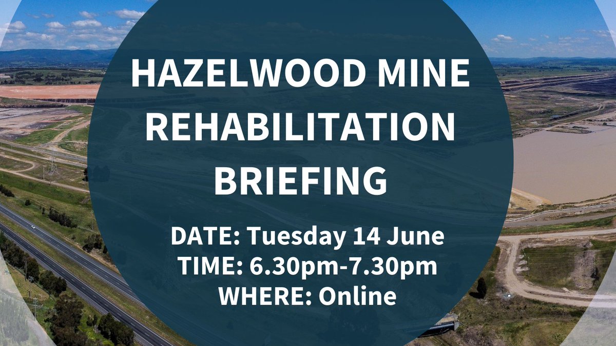 Join us tonight to learn about the plans for Hazelwood mine rehabilitation, the Environmental Effects Statement (EES) process the project is currently going through and how you can help ensure the best outcome for our region. <a href="/EnviroVic/">Environment Victoria</a> <a href="/EJ_Aus/">Environmental Justice Australia</a> 
RSVP: 👉 envict.org/hazelwood-ees