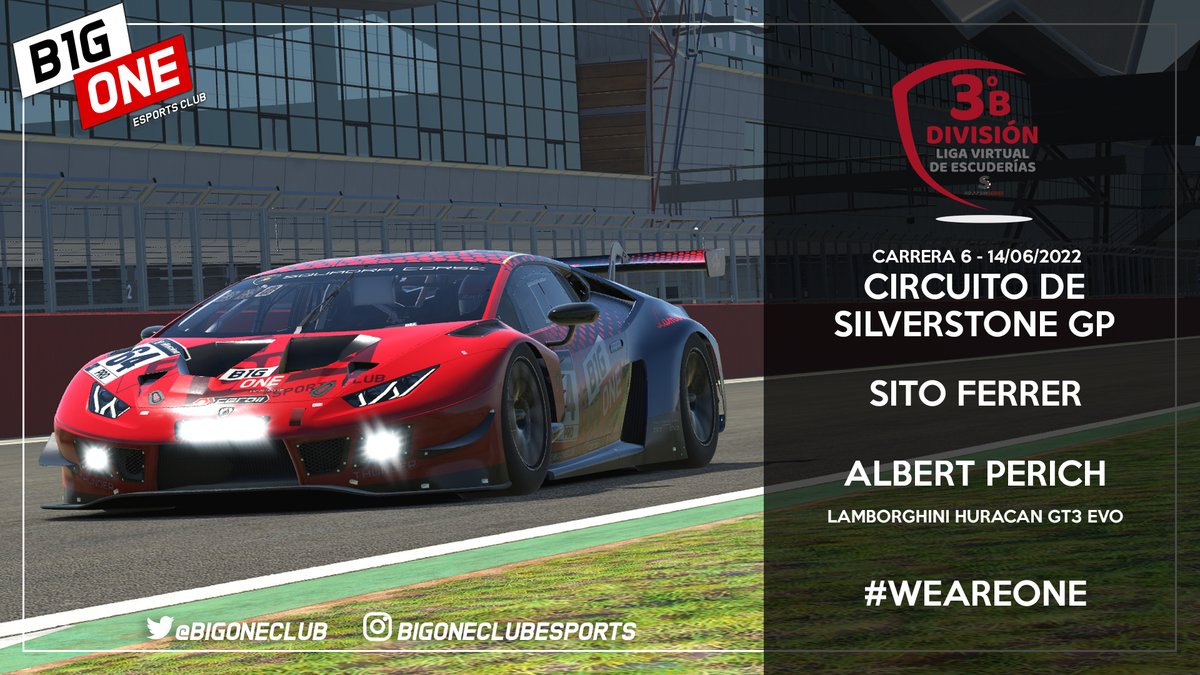 #iRacing

Nos acercamos al final de #SimSeriesLVE en <a href="/DriversparadeCb/">Drivers Parade Club</a>

Llegamos a la carrera 6 luchando por el ascenso

 @B1_SitoFerrer y <a href="/ABlazqu/">AlbertPerich</a> correrán en Silverstone

Sigue la retransmisión:
twitch.tv/driversparadec…

¡Vamos a por todas!

❤️#WeAreOne <a href="/ceroil/">CEROIL</a> <a href="/Thunder_Clothes/">Thunder Clothing</a>