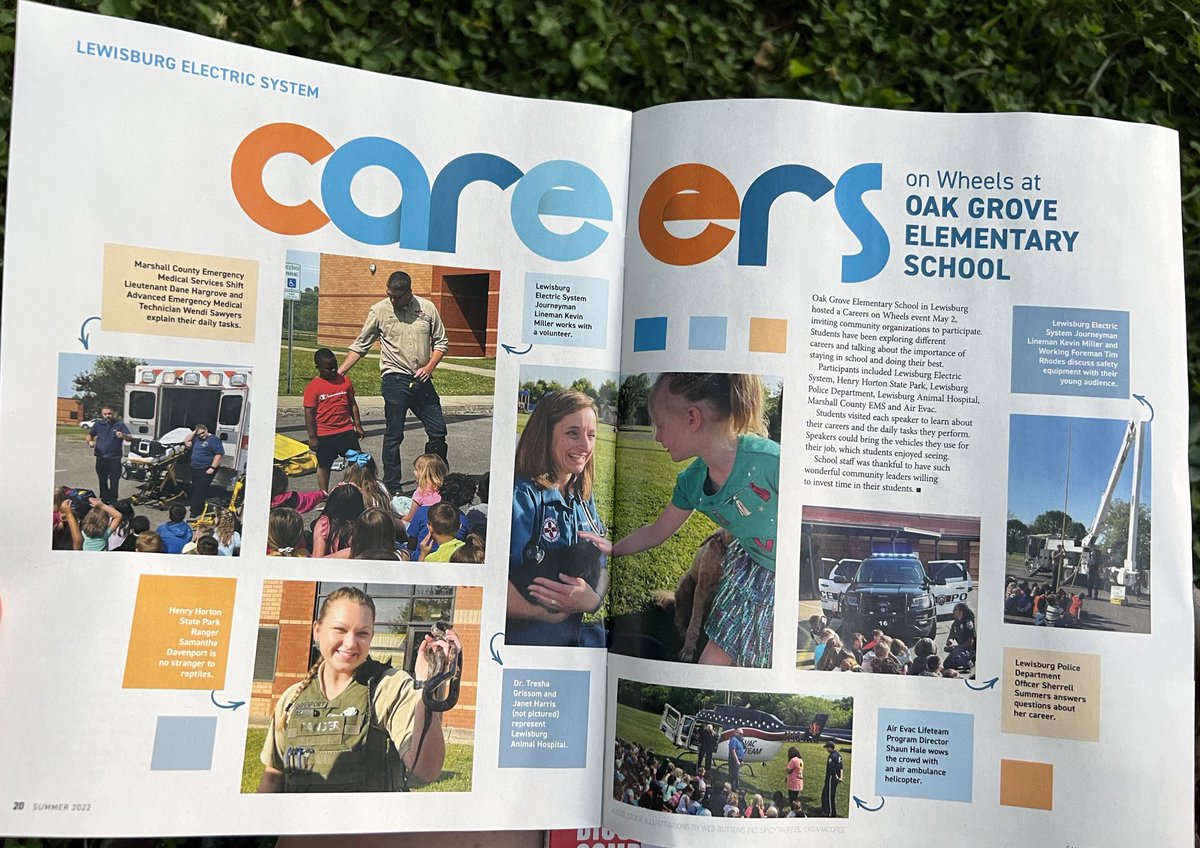OGEStigercubs's tweet photo. Oak Grove’s Career on Wheels day was featured in the recent issue of Tennessee Connections. #OGESfamily https://t.co/CWC4K70ovw