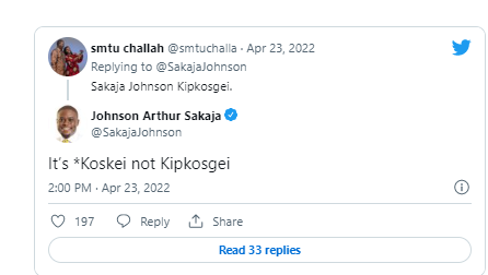 OtukhoJackson's tweet photo. Sakaja in Court: Koskei is not my name and that person is a stranger to me.
Sakaja on Twitter: My name is Koskei not Kipkosgei.
#sakaja #JoeAgeyo #TheRutoAgenda https://t.co/8IUuU7iqDH