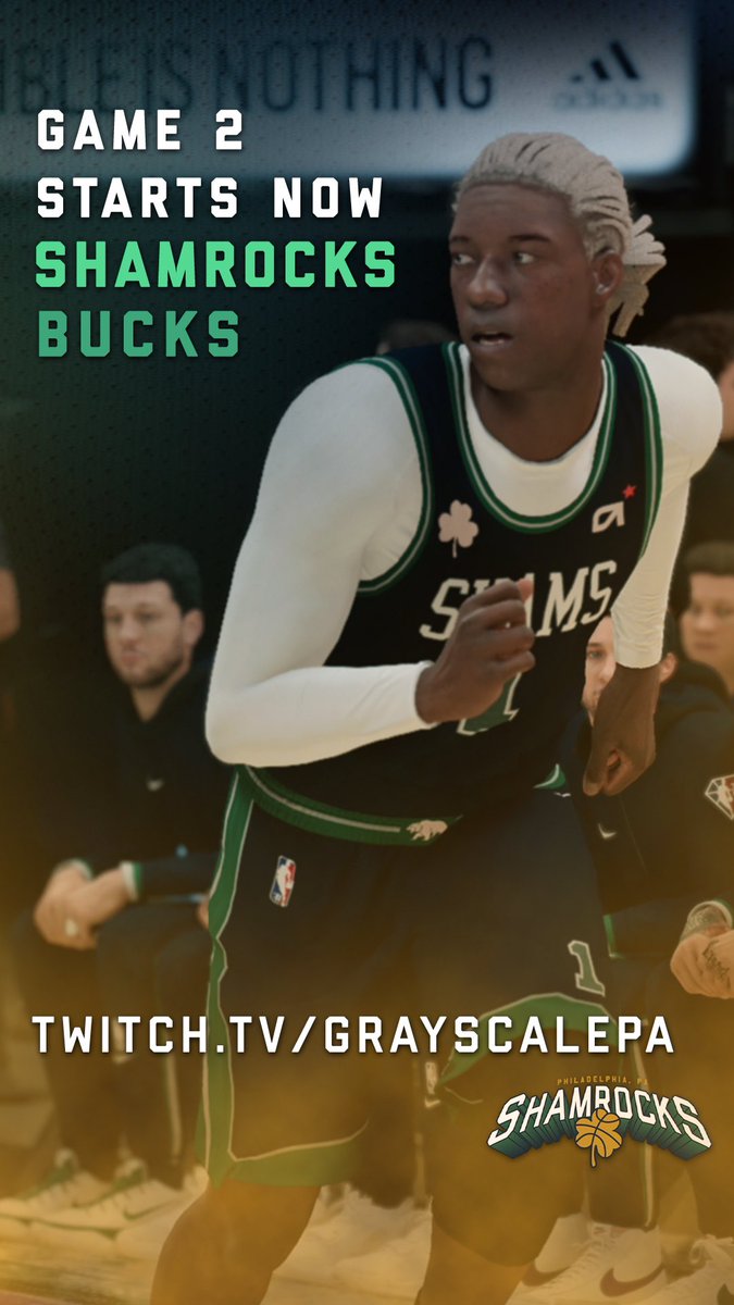 PhilaShamrocks's tweet photo. Game 2 starts now. Shams vs. Bucks online on https://t.co/13eaKxa6NX #GoShams☘️ https://t.co/SzeV5Ps1lI