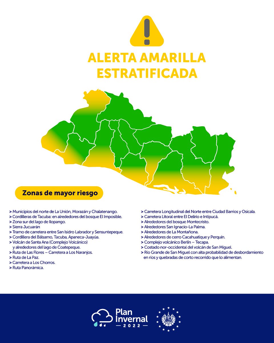 ⚠️ Debido a la Alerta estratificada decretada a nivel nacional, te mostramos las zonas de mayor vulnerabilidad, para que tomes las medidas preventivas necesarias, y acates las recomendaciones emitidas por las instituciones del Sistema Nacional.

Reportes al:
☎️2️⃣2️⃣8️⃣1️⃣-0️⃣8️⃣8️⃣8️⃣