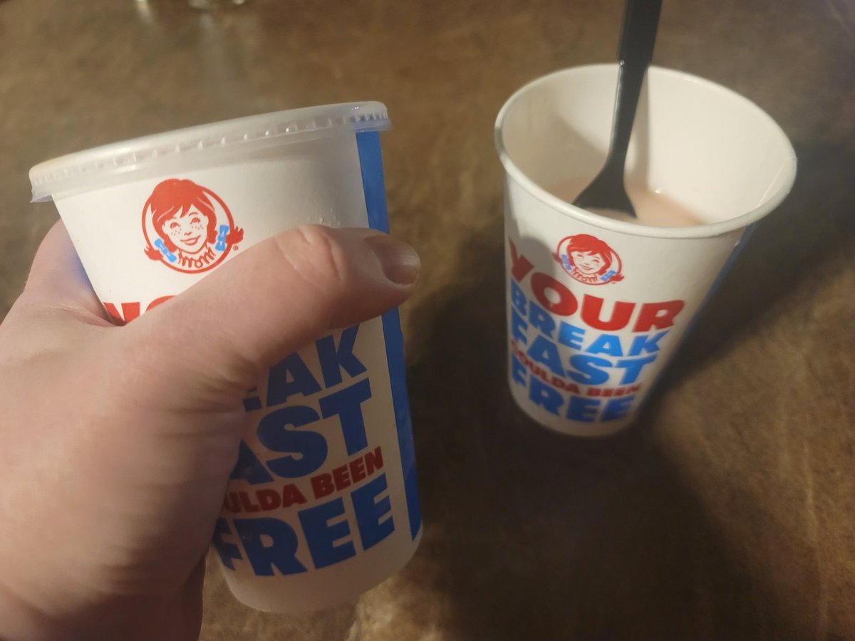 Amanda_Vyne's tweet photo. @Wendys "large" frosties lost all bragging rights. #wtf #underwhelming https://t.co/pJrnoaKR3A