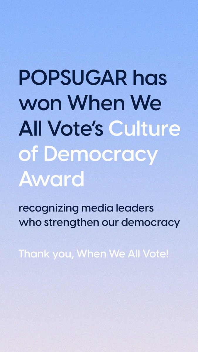 Thank you, @WhenWeAllVote! 🏆 #CultureOfDemocracy