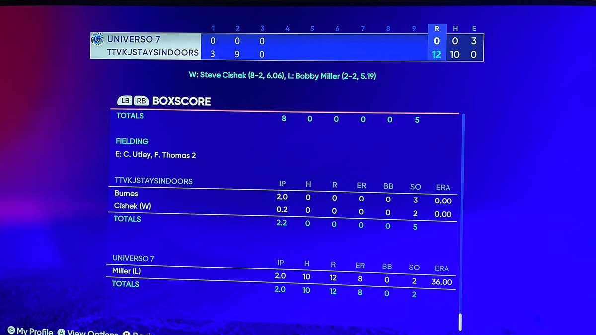 So this is a new thing going on in the show this guys froze the game them later unfroze it so he can mercy me 😂 <a href="/universo7inc/">Universo 7 inc.</a> <a href="/MLBTheShow/">MLB The Show</a> <a href="/HardworkGaming/">HardworkGaming 🇩🇴</a>  good one