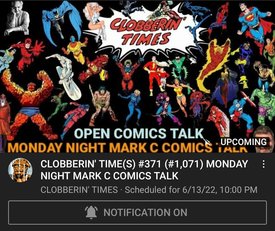 GNinjuh's tweet photo. 👊CLOBBERIN TIME(S)👊 #0371 (#1,071) 
MONDAY NIGHT MARK C COMICS TALK: 

With Our Clobby @BenJGrimm64 

IN HONOR OF A TRUE FRIEND &amp; FAN💪🏾
#MarkC
#ComicsTalk
#ClobberinTimes

CLOBBERIN' 🔧es
@antiderivative1
@CK_P
@MarcDwithaC 
#PhantomStranger
https://t.co/UydnhRN8SB https://t.co/X4kWJN2J5c