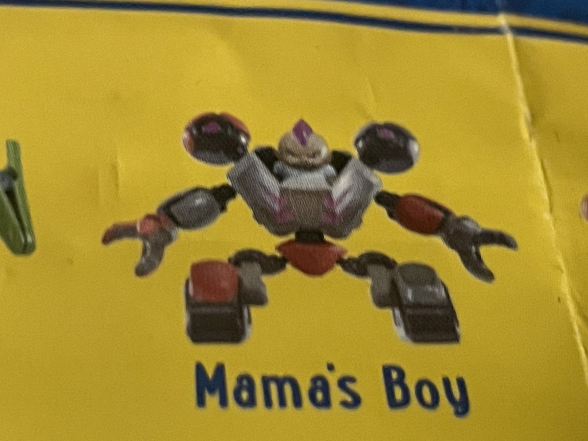the_VIIVII's tweet photo. Does Antifa have action figures now or something because I opened a #Ready2Robot blind container and I pulled Bootlick and ‘its’ robot mech thing, Mamas Boy. https://t.co/QdveH1EMXo