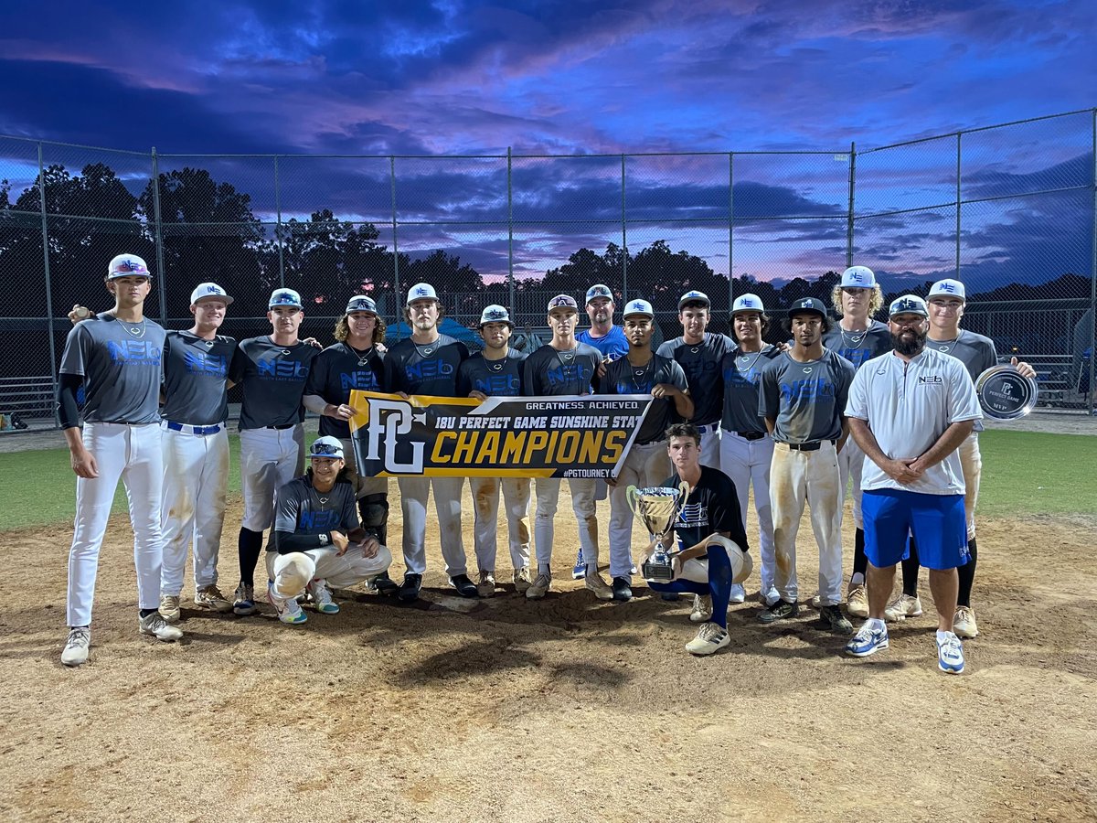 PG_Tourney's tweet photo. 18U PG Sunshine State Championships

🏆Champions - NEB National
🥈Finalists - NEB American
🏅MVP - Alex Lodise (Not Pictured)
🏅MVPitcher - Brandon Adams (Not Pictured) https://t.co/a5JBjECxNh