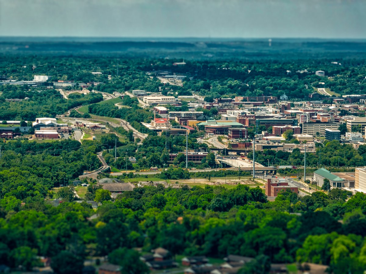A hot summer Monday in June with views of #DowntownMacon, #Georgia from above the <a href="/MaconCentreplex/">Macon Centreplex</a> , Macon Marriott City Center, and Piedmont Macon Medical Center.
.
.

#wheresoullives #exploregeorgia #maconga  #macon #visitmacon
