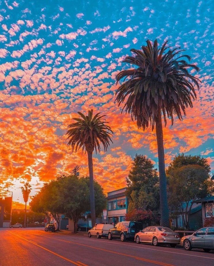 Sunset in California.