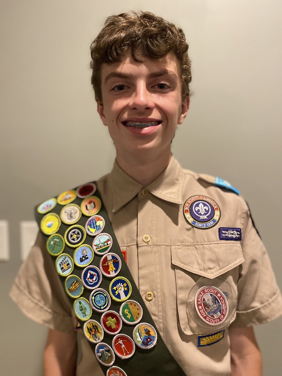 TyamarieT's tweet photo. What a week for Connor-Eagle Scout ranking and driver’s permit! https://t.co/06gc4N6YSb