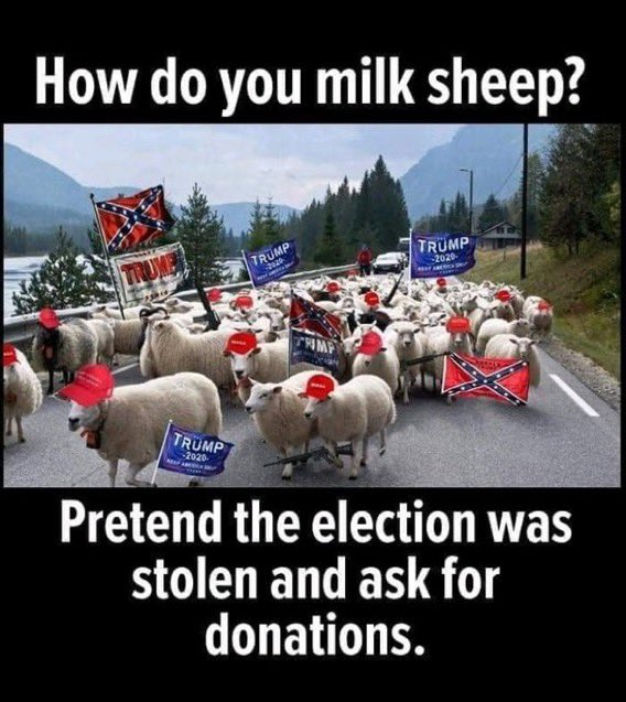 GuruLaker's tweet photo. @MToppeta @SonnyBunch @me_first_ What don't U get? Experts-incl. Rs- say Trump &amp; gang both lied &amp; misunderstood the data. In APRIL, he knew he was likely going 2 lose. He created a fake election defense fund 2 con the sheep of $250 Million 4 his hotels &amp; rich friends! Fox got U 2 live in an info bubble then lie https://t.co/fIUqXOLXYz
