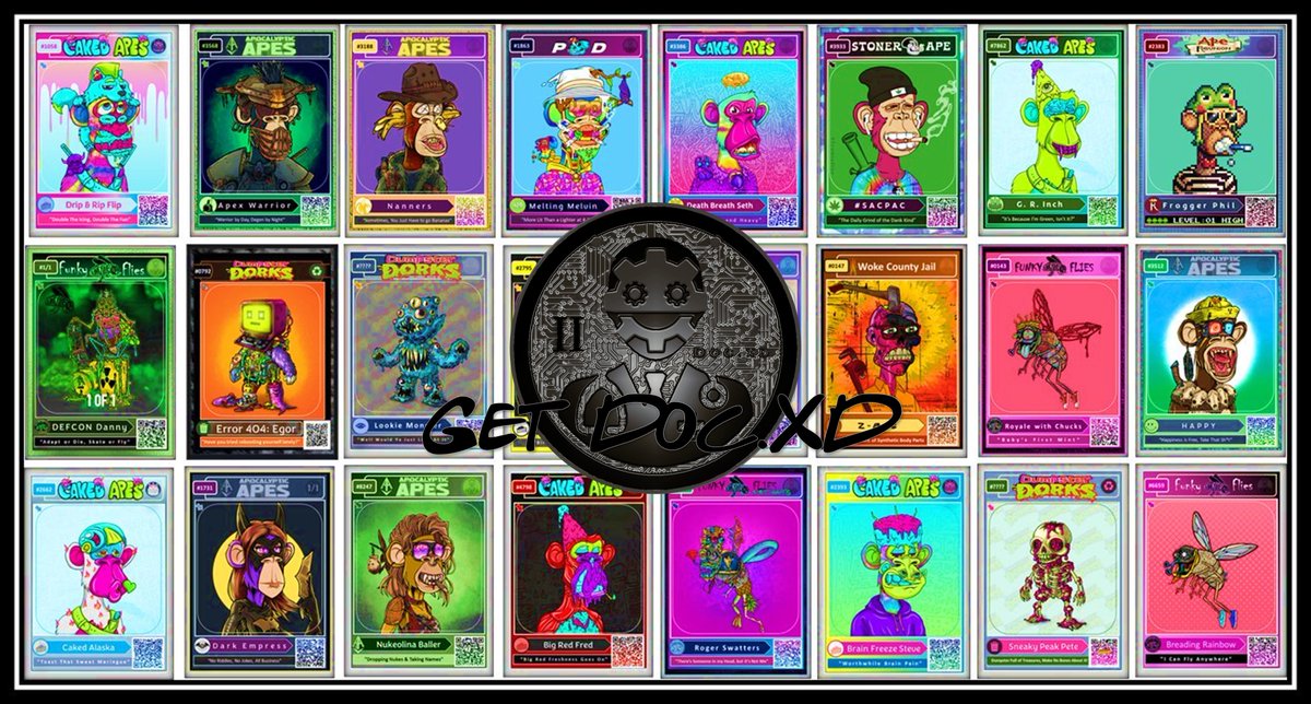 DrMilburn's tweet photo. Don't leave your NFT out there, lonely, in the vast depths of #Web3. Floating around with no name, no character, no companion. It is time your #NFT get Doc.XD! #DocXDCards #GetDocXD #DocXDCompanionCards https://t.co/Hy73zDqkwG